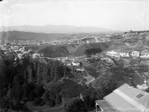Part 1 of a 3 part panorama of Wellington, showing the suburb of Kelburn