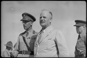 High Commissioner William Joseph Jordan with Brigadier Alexander Smith Falconer at Maadi Base Camp, World War II