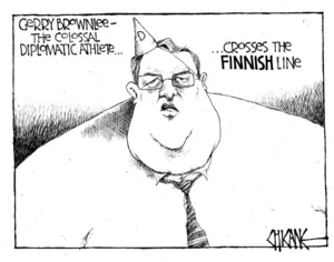 Winter, Mark 1958- :Gerry Brownlee, the colossal diplomatic athlete. 26 March 2012