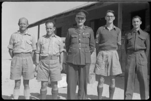 Colonel J H Whyte with a group of Palmerston North men in 2 NZEF, Egypt