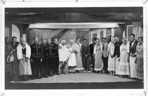 Some of the cast in Theatrical Hotel produced by New Zealanders at Stalag 18a, Germany