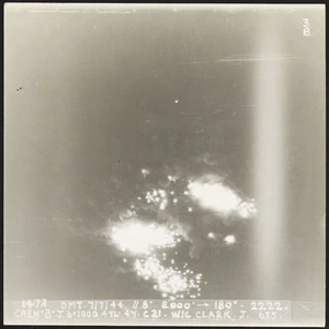 Photograph of target area for bombing