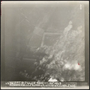 Photograph of target area for bombing