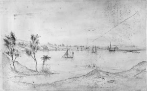 Norman, Edmund 1820-1875 :Onehunga Beach / Ed. Norman. - [1852?]