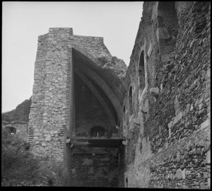 View of interior section of the ancient fortress of Lucera, Italy, World War II - Photograph taken by George Kaye