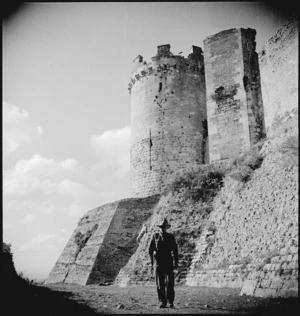 View of the fortress of Lucera, Italy, from the moat - Photograph taken by George Kaye