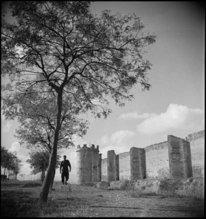 Fortress and tower of Lucera, Italy, World War II - Photograph taken by George Kaye