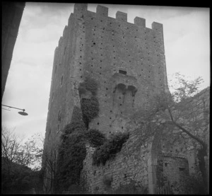 Tower of the castle at Pietramontecorvina, Italy - Photograph taken by George Kaye