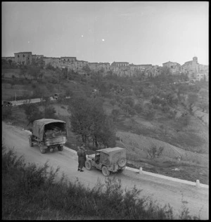 View approaching village of Casalanguida, Italy, World War II - Photograph taken by George Kaye