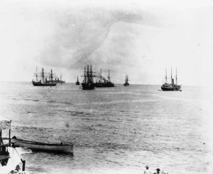 Samoa. British, American, and German ships