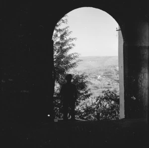 Looking across Sangro River Valley from town of Atessa, Italy, World War II - Photograph taken by George Kaye