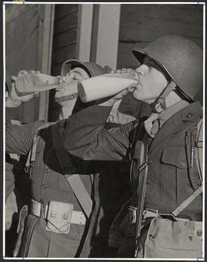 United States Marines drinking milk, New Zealand