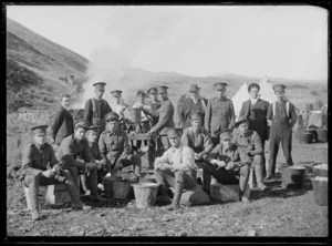 New Zealand soldiers at a military camp at Tapawera, Tasman region