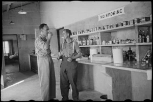 Interior of the Medical Inspection Room at the NZ Base Camp, Maadi, Egypt, World War II - Photograph taken by George Bull