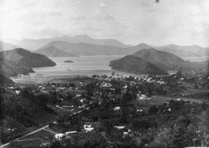 Cowan, James, 1870-1943 : View from Picton, looking toward the Marlborough Sounds