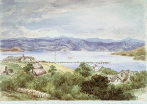 Abraham, Caroline Harriet, 1809?-1877 :Wellington from the burial ground, by the wife of Bishop Abraham [ca 1868].