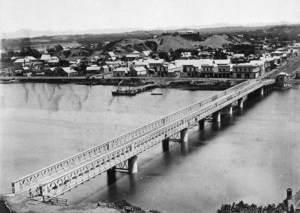 The newly constructed Victoria Bridge over the Whanganui River