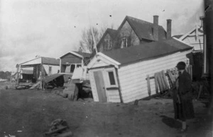 Storm damaged buildings in Milford, Auckland