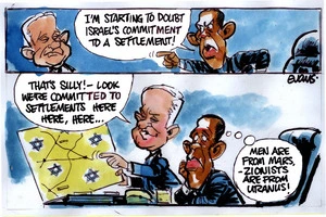 Evans, Malcolm Paul, 1945- :'I'm starting to doubt Israel's commitment to a settlement!' 4 April 2012