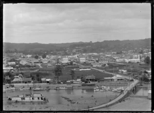 View of Hātea river with hills and Whangārei in the background