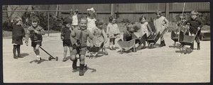 Children at the Wellington Free Kindergarten, Taranaki Street, Wellington - Photograph taken by Robson and Boyer