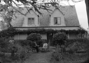 Reverend Johann Heine at the Lutheran parsonage at Upper Moutere