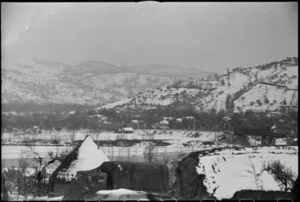 Bleak landscape on New Year's morning after heavy snowfall on NZ Sector of Italian Front, World War II - Photograph taken by George Kaye