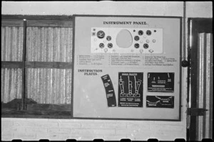 Diagram of a Staghound instrument panel at the NZ Armoured Training School in Maadi Camp, Egypt - Photograph taken by George Bull