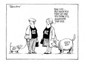 Tremain, Garrick :Yeah cute...but when you first get one you think it'll always be that size. Otago Daily Times, 5 October 1998.