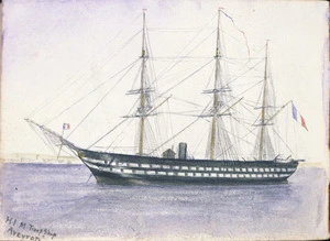 Liverpool, Cecil George Savile Foljambe, Earl of, 1846-1907 :H I M troop ship Aveyron. [1868]