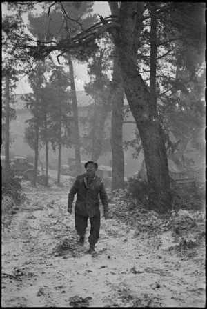 Typical weather conditions on the NZ Division Sector of the Italian Front, World War II - Photograph taken by George Kaye