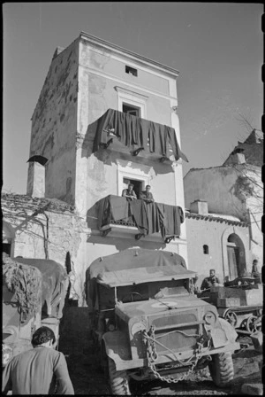 Typical house in Italian village where New Zealand Division personnel are billetted, World War II - Photograph taken by George Kaye