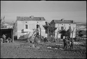 Typical houses near Castelfrentano, Italy, in which NZ troops were billetted during World War II - Photograph taken by George Kaye