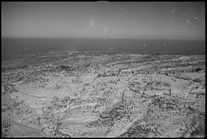 Aerial view of the country looking towards Castelfrentano, Italy, World War II - Photograph taken by George Kaye