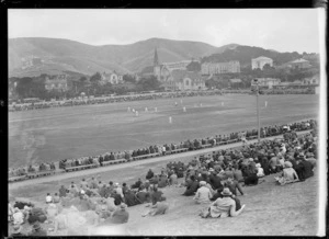 Basin Reserve, Wellington, with spectators