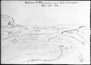 [Crawford, James Coutts] 1817-1889 :Entrance to Whareama River tide coming in. Nov.r 13th 1863.