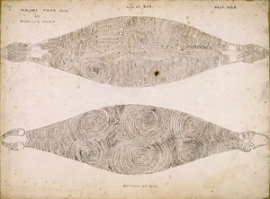 Hands, Alfred Watson, 1849-1927 :Maori papa box at Moreton Court. [1870s?]