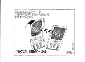 'Exponential growth' in inappropriate teacher-student text-messaging. Textual intercourse. 20 July 2009