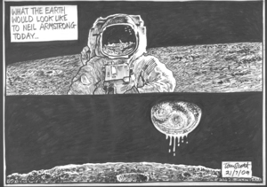 What the earth would look like to Neil Armstrong today... 21 July 2009