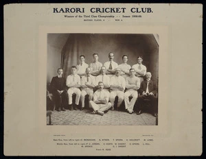Karori Cricket Club team, 1908-1909 - Photograph taken by Francis Ernest Tomlinson