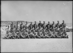 Officers of 22 NZ Motor Battalion at Maadi, Egypt, World War II - Photograph taken by G Bull