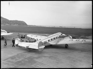 Lockheed Electra aircraft ZK-AGK, Kaka, Rongotai Airport, Wellington