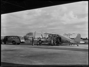 UA De Havilland DH86 aircraft ZK-AHW, Korimako, Mangere, Auckland