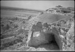 Limestone cliffs above Tura, Egypt, showing Napoleon's fort - Photograph taken by N Barker