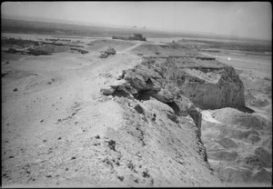 Limestone cliffs above Tura, Egypt, showing Napoleonic fort - Photograph taken by N Barker