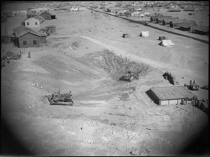 Construction site of El Djem Theatre in Maadi Camp, Egypt - Photograph taken by George Kaye