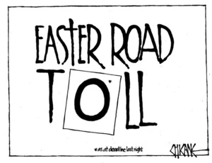 Winter, Mark 1958- :Easter Road Toll. 9 April 2012