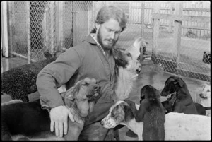 Reuben Lane of the SPCA and his dogs - Photograph taken by Brett Richardson