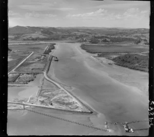 Port development, Whangarei, Northland, showing Hatea River