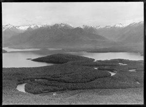 Lake Manapouri looking towards Southern Alps, Southland District